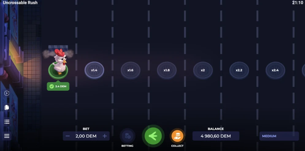 Uncrossable Rush Game